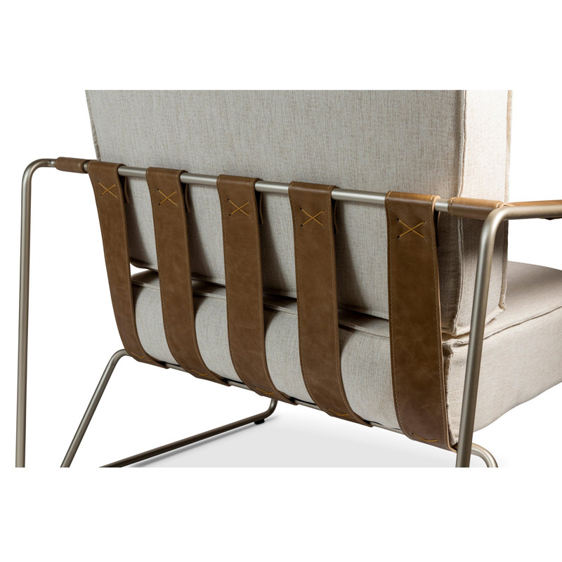 Modern Brazilian Armchair, Medley Ivory Performance Basketweave