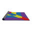 Tapis rouge/violet/jaune à motif-150272273