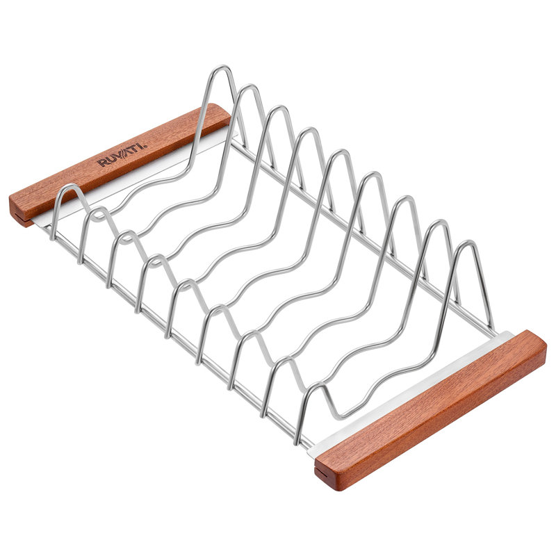Ruvati LedgeFit Dish Drying Rack Drainer Plate Cup Holder Workstation Sink Top Sliding Accessory Stainless Steel