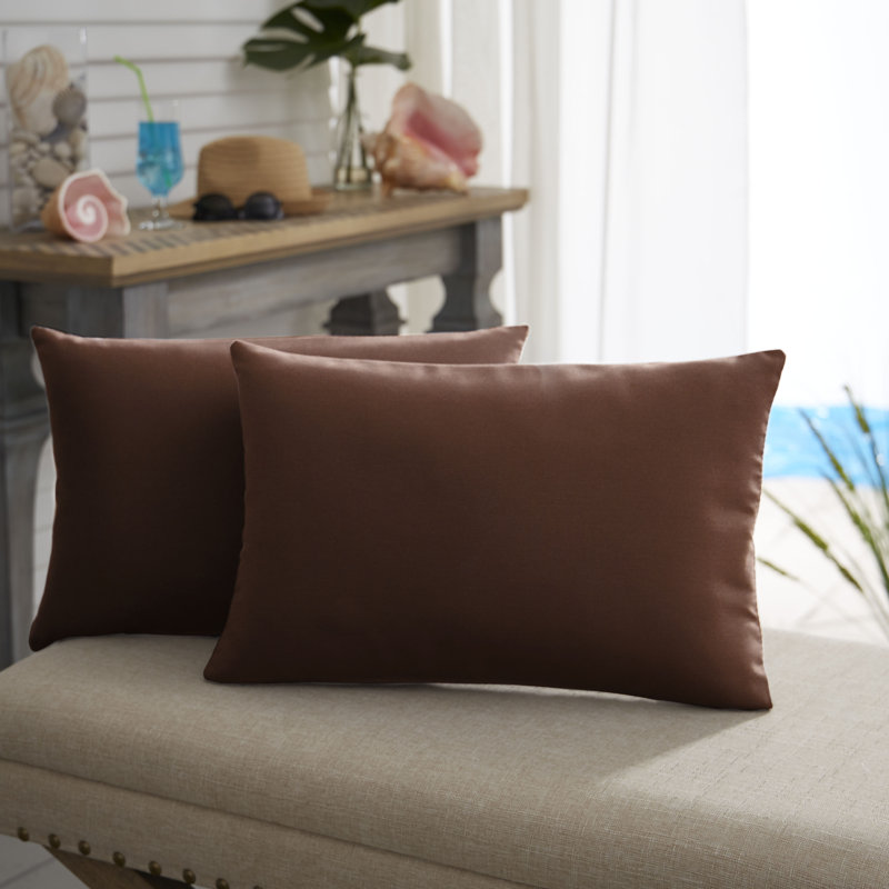  Coussin décoratif intérieur / extérieur Knife Edge, Bleu, 12 po x 18 po
