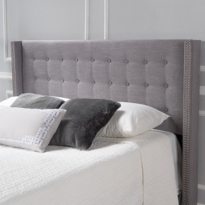 LIDIA WING HEADBOARD, Dark Gray, King