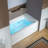 60" x 30" Alcove Heated Acrylic Rectangular Whirlpool Jetted Tub in White with Left/Right Drain, 3 Finish Trim Option-123413557-123413556