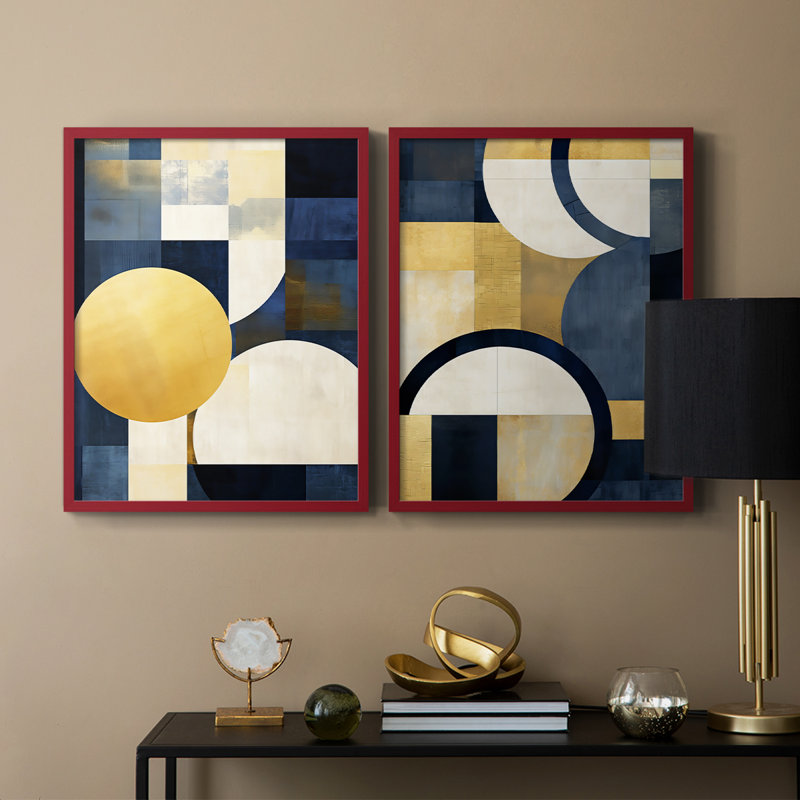 ABSTRACT Series DLX - reproduction encadrée de qualité supérieure - prête à être accrochée - aucun clou requis - aucun clou requis