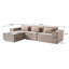 Canapé modulaire avec repose-pieds 4 pièces Berrysburg-130628797