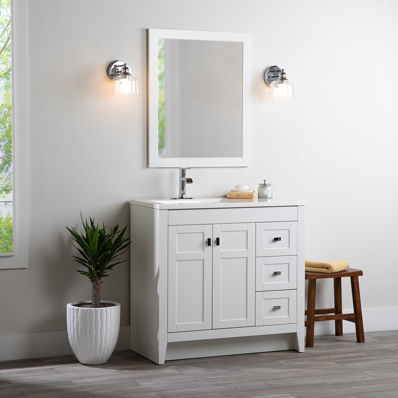 Sand & Stable Finley 36.25'' Free Standing Single Bathroom Vanity with ...