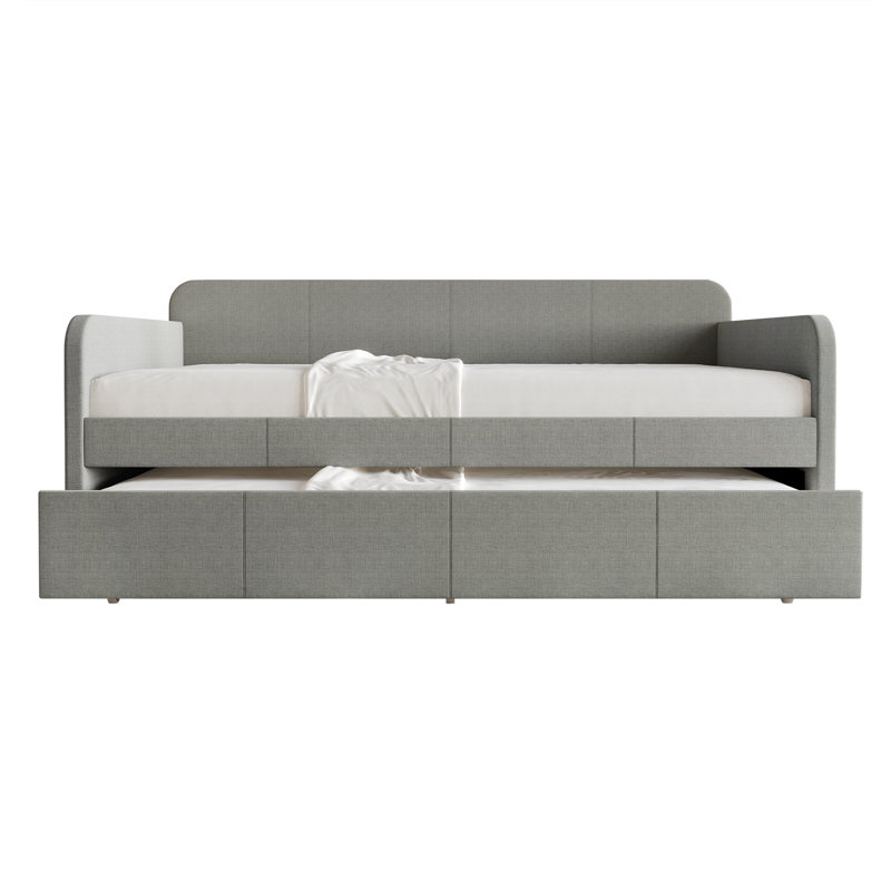 Fusaye Upholstered Daybed, Light Gray