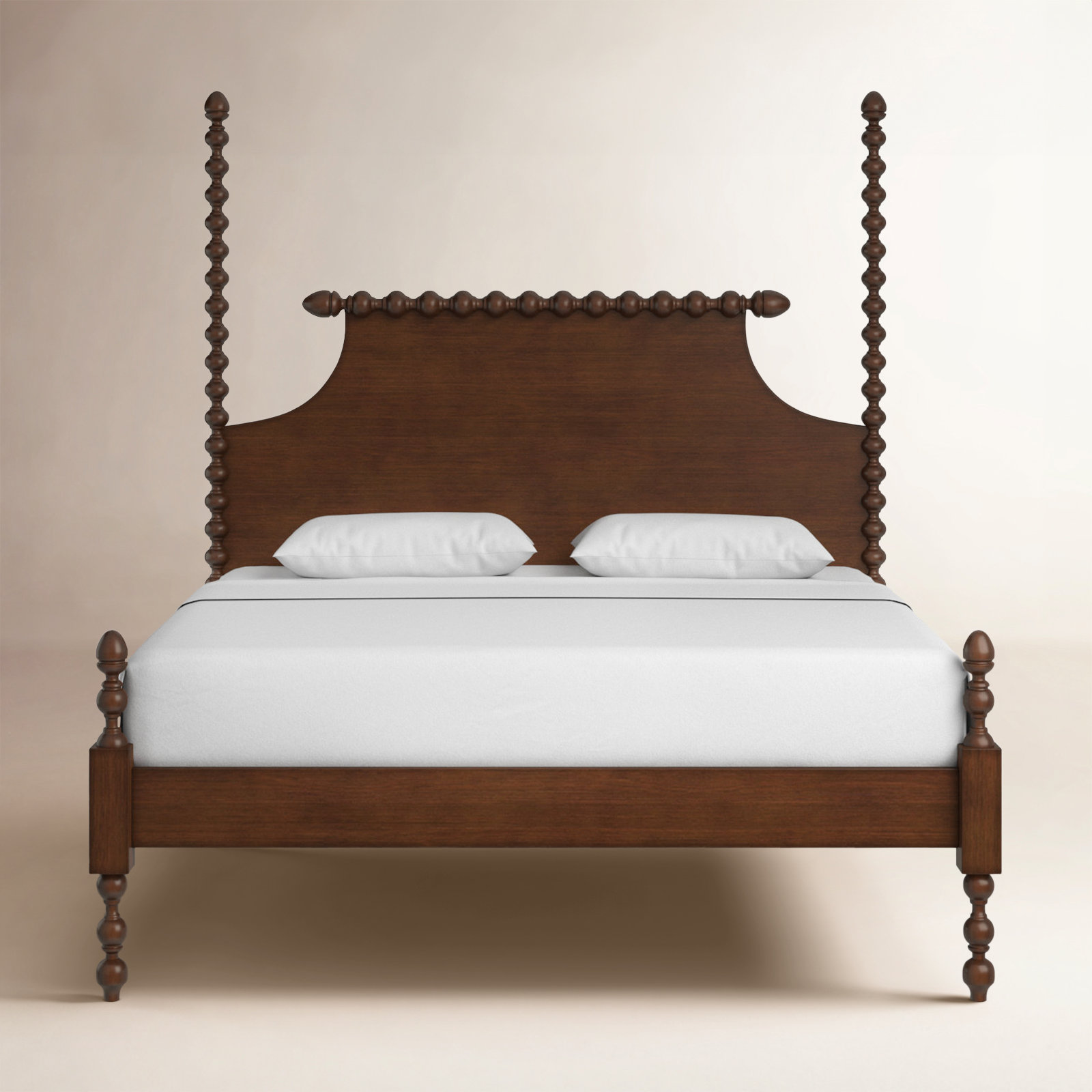 Mary Spindle Four Post Bed, King, Hazel