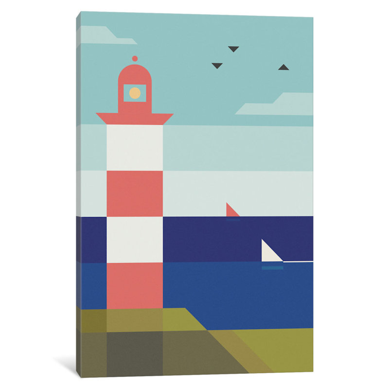 Art vertical sur toile de phare, H 40 po x l 26 po x P 1,5 po, Toile tendue