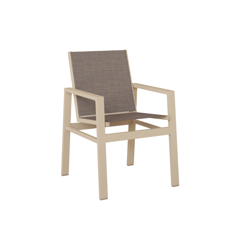 Chaise d'extérieur en aluminium avec tissu Sling Vida, Luna multicolore, Bleu cadet Shelby