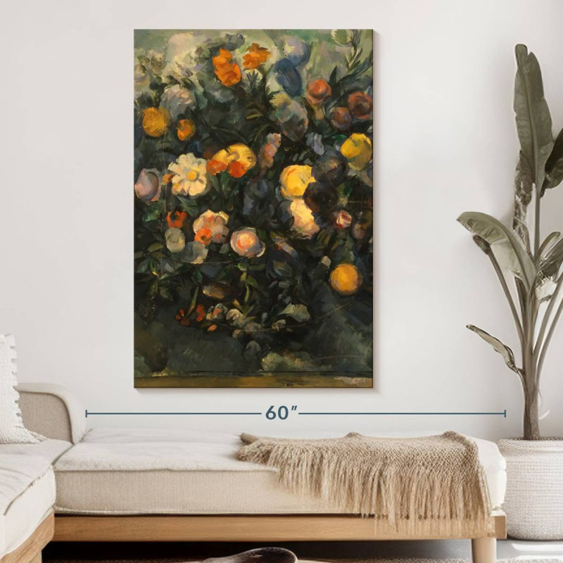 Fleurs et verts 1900, H 51 po x l 34 po