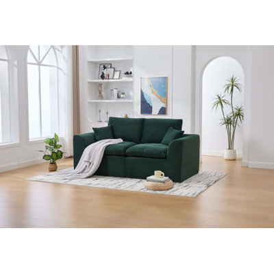 Canapé modulaire modulaire Cloud Couch, canapé moderne Comfy Cloud, 2 places avec housses de coussin Mobilier amovible pour le salon, la chambre à coucher, les appartements, les dortoirs, aucun assemblage requis