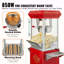 Machine à maïs soufflé Popcorn Popper 8 oz avec chariot 850W 48 tasses