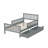 Twin Size Wooden Frame Material Platform Bed Frame With Guardrails On Both Sides And Two With Storage Function Drawers-1679901076-1679901078
