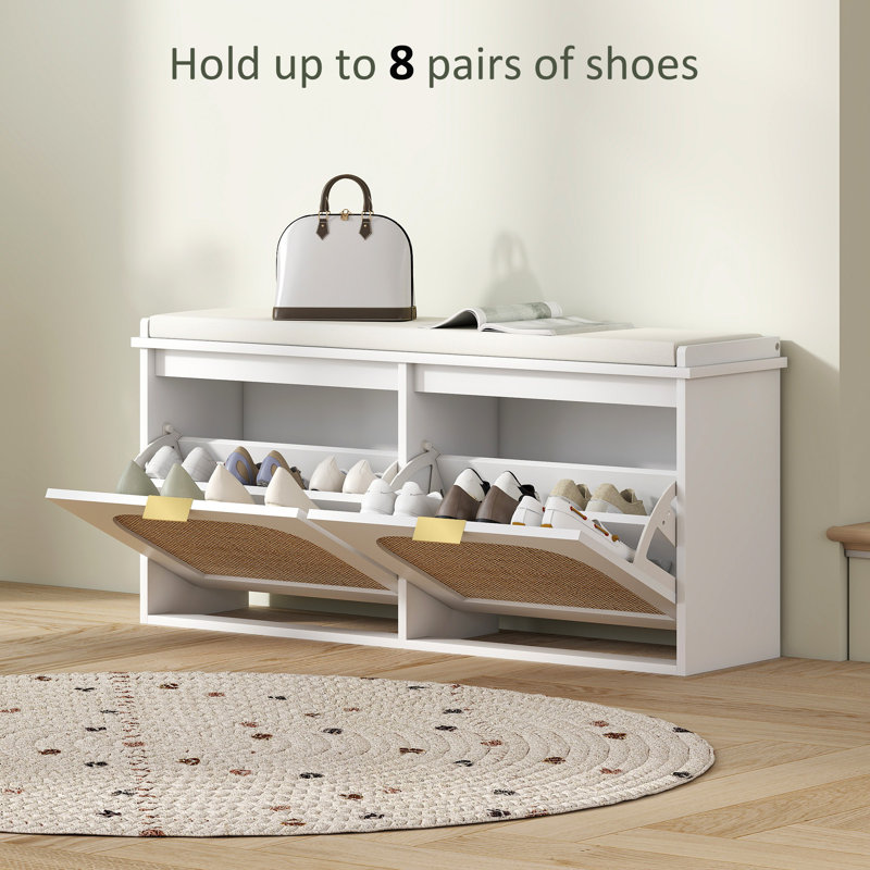 8 Pair Shoe Storage Bench