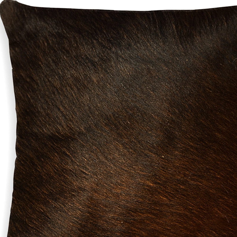 Coussin 18 "en peau de vache chocolat