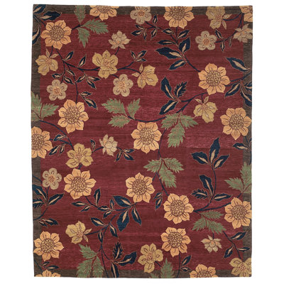 Handmade Wool Floral Area Rug