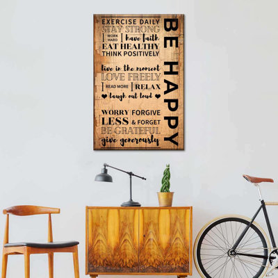«How To Be Happy», reproduction sur toile