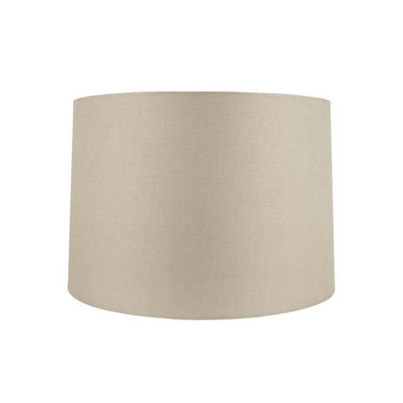 Hardback Linen Drum Lamp Shade, 11.5" H x 17" W x 17" D, Beige