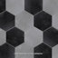 Hex industrielle de 8 1/2 po X 9-7 / 8 po Carreau en porcelaine d'aspect moderne-87777201