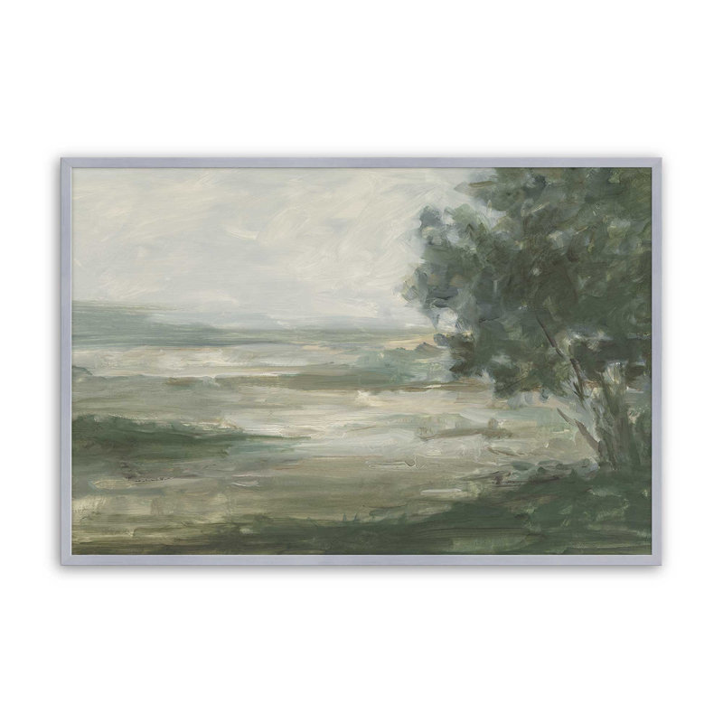 «Serene Valley Vista II» par Ethan Harper, reproduction d'art, H 24 po x l 32 po, Open Corner Framed Print without Mat Paper