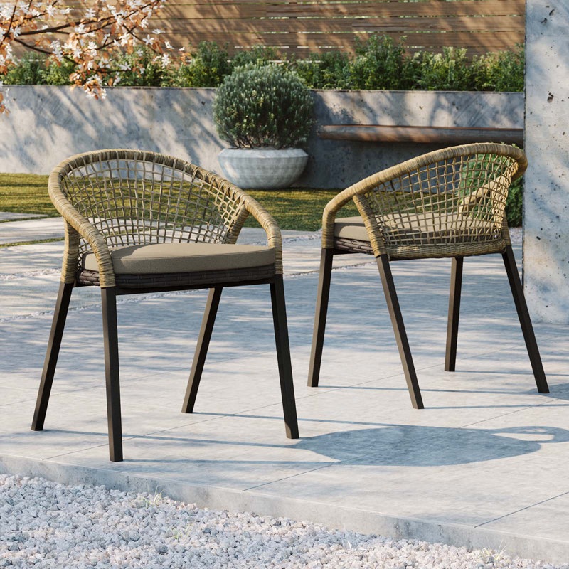 Chaises de salle à manger d'extérieur Meadow, Naturel / taupe