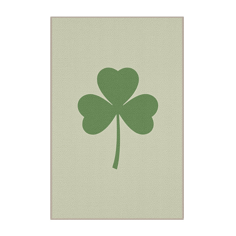 Tapis abstrait moderne et contemporain lavable à la machine Midtown St Patties - Beige, 6 x 9