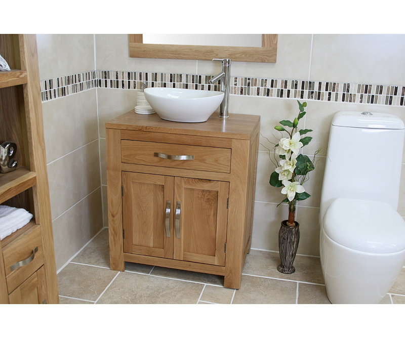 Desirae 700mm Single Bathroom Vanity with Vessel Ceramic Basin