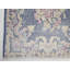 Tapis oriental antique délavé à motif floral bleu marine 1 pi 7 po x 2 pi
