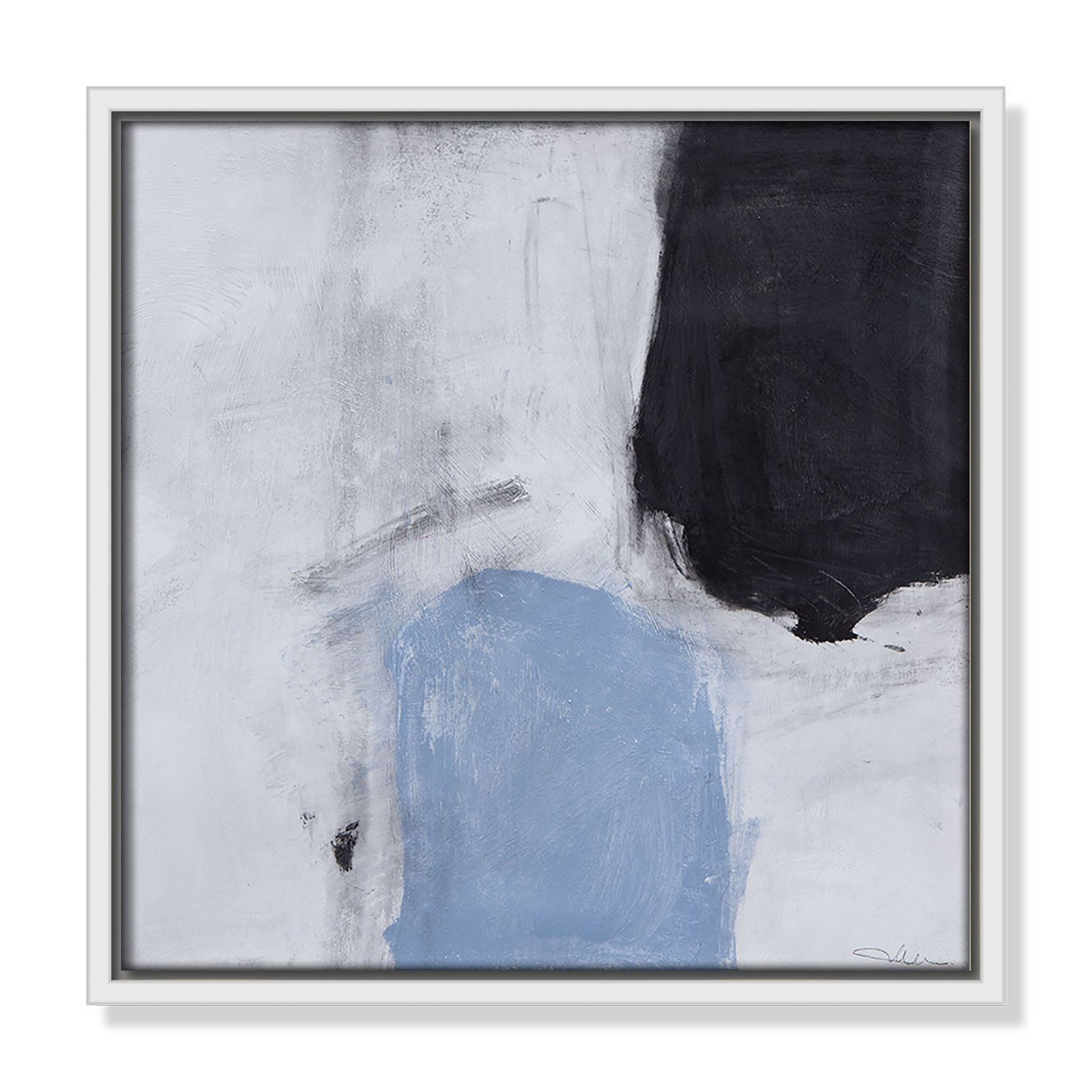 From Powder Blue to Onyx Print by Casa Fine Arts, 13.5" H x 13.5" W, White