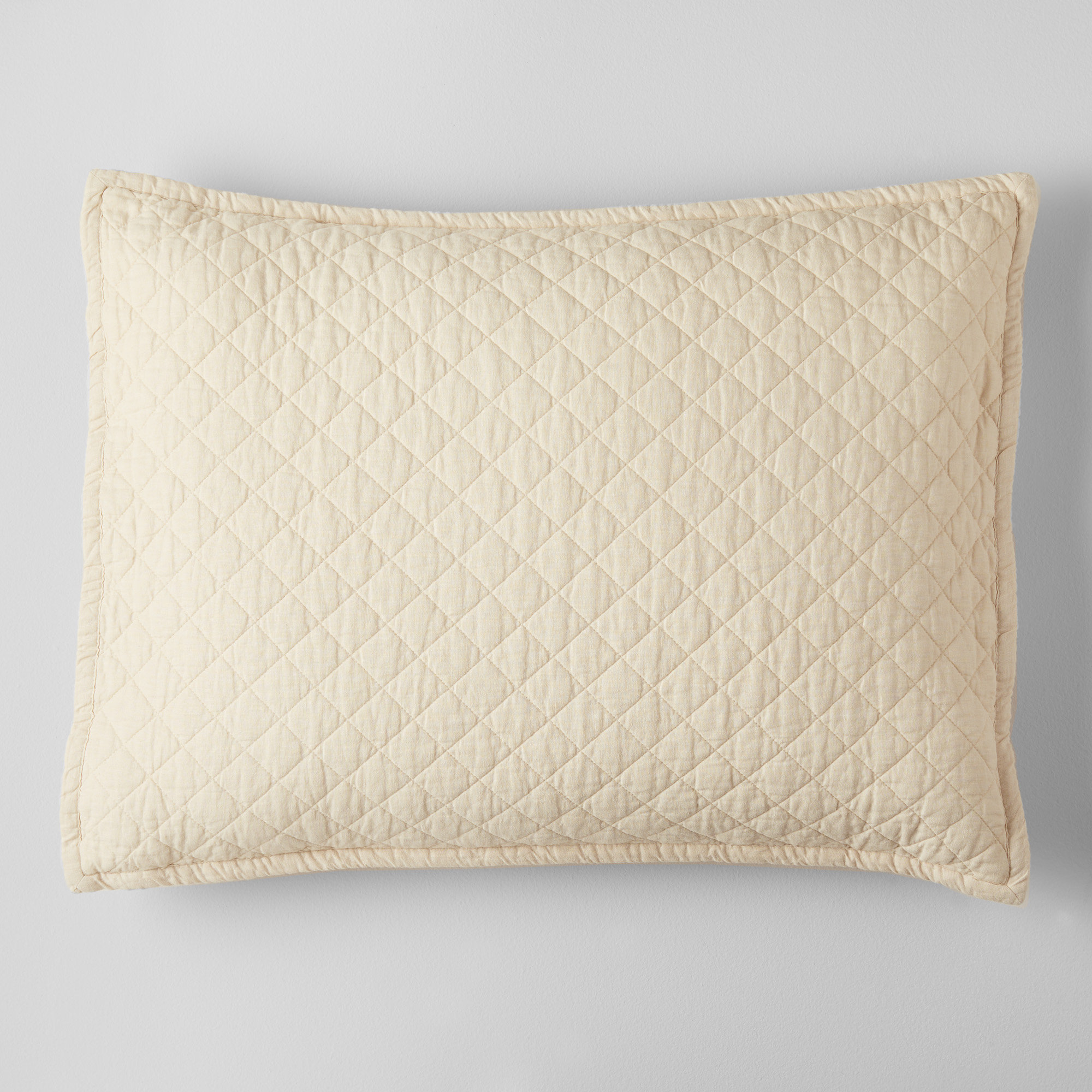 Jeffen Linen Blend Sham Set, Ivory, King