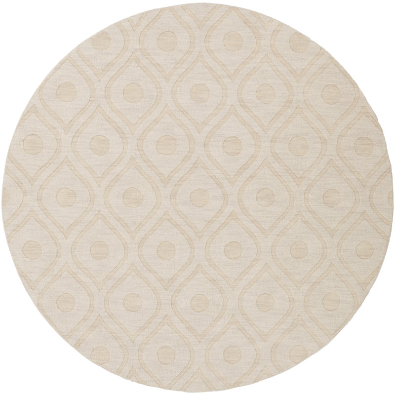 Zora Wool Geometric Indoor Rug, Round 9'9"