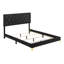 Lexie Black and Gold Diamond Tufted Panel Bed-1514192141