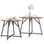  Side Table Set 2 Pcs Smoked Oak And Black 50 X 50 X 50 Cm-1826725364