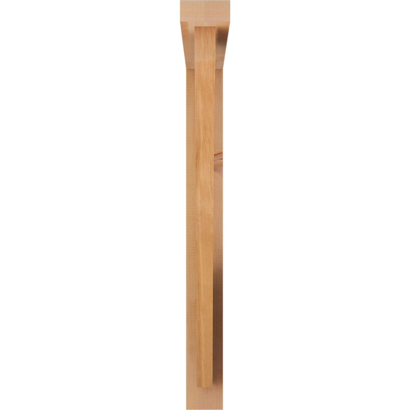 Thorton Block Bracket with Offset Brace, 34 x 34, 3 1/2"W Western Red Cedar (Smooth)