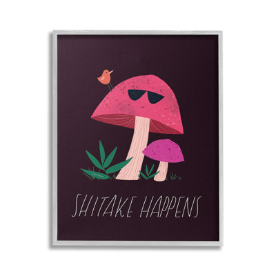 Shitake Happens Mushroom Giclee Art by Rachel Nieman
