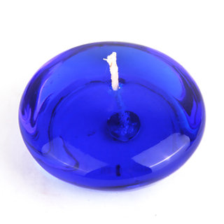 Bougie flottante à gel transparente sans parfum, Bleu, Ensemble de 6
