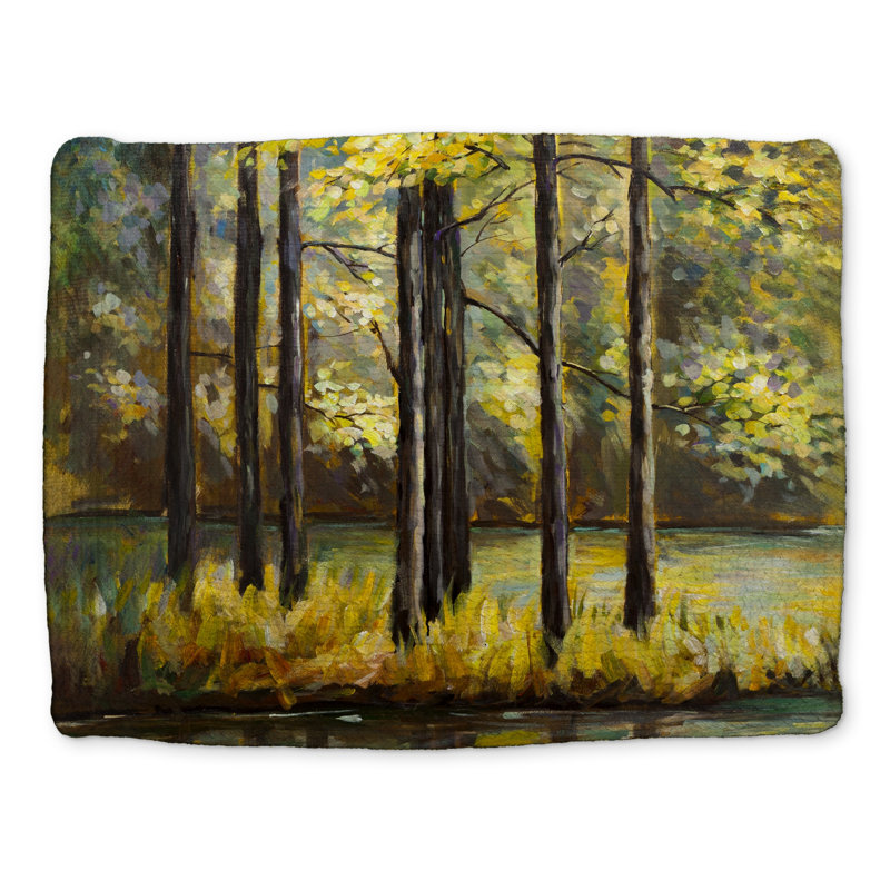 Napperon paysages - arbres dans le lac