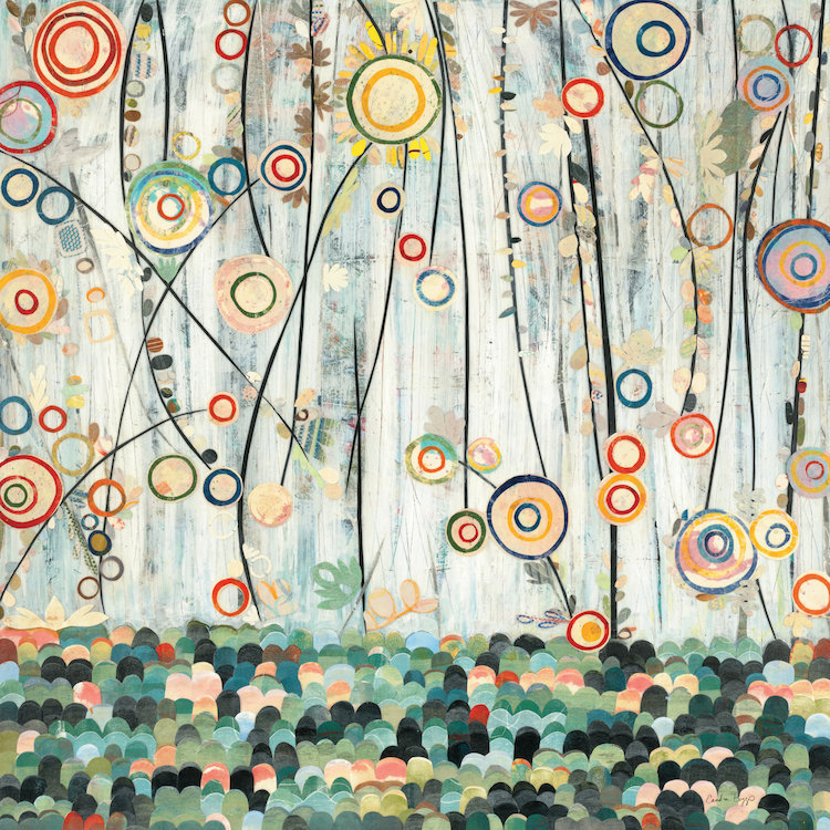 « fleuriing pâturage », impression sur toile tendue, H 26 po x l 26 po x P 1,5 po
