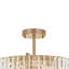 Luxury 4-Light Round Drum Crystal Semi-Flush Ceiling Light-201398911
