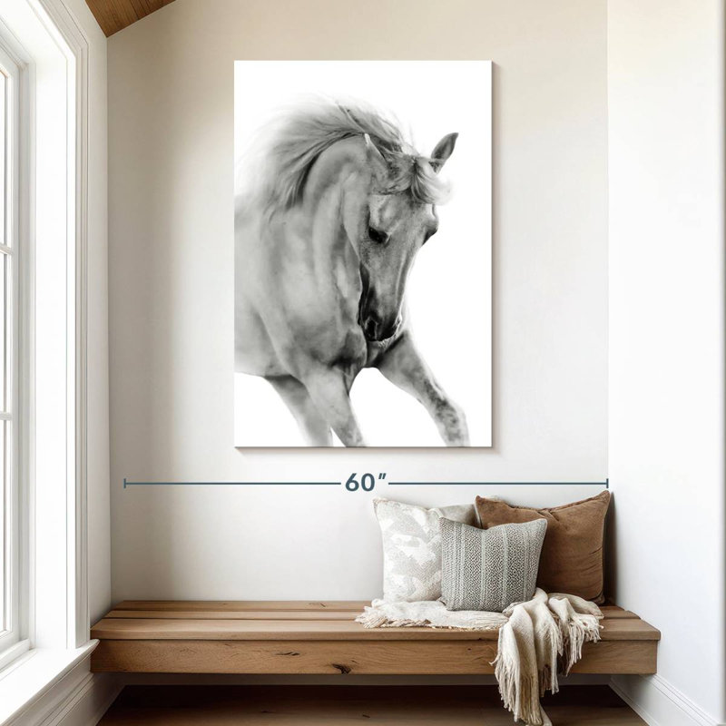 Brampt Elegant White Horse, 48" H x 32" W
