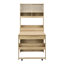 Buffet compact compact avec huche et table de salle à manger pliable, idéal pour les petits espaces et un rangement efficace