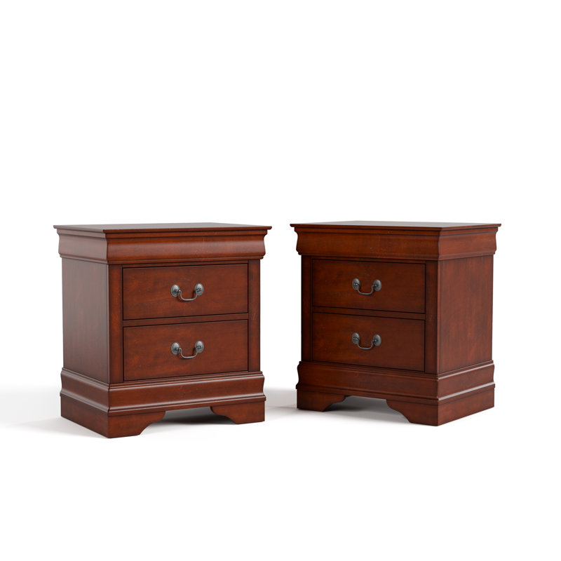 Aberdeen 2-Drawer Nightstands (Set of 2), Brown