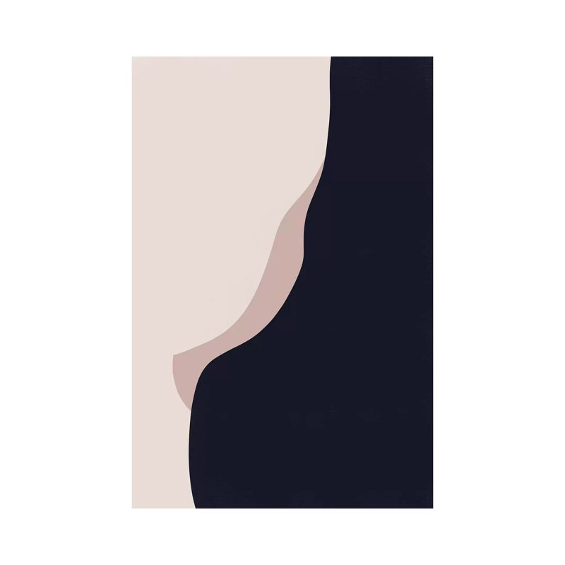 Navy Rose Abstract II by Leah Straatsma - Print on Canvas, Wrapped Canvas, 101.6cm H x 66.04cm W x 3.81cm D