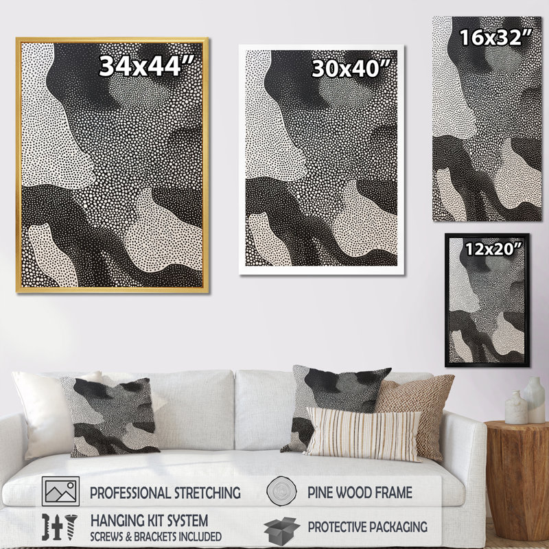 «Gray Abstract Corals VI», reproduction sur toile, H 20 po x l 12 po x P 1 po, Toile tendue