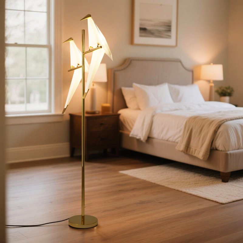 2pcs Thousand Paper Cranes Gold Floor Lamp - Self-contained Led Light Source/floor Footswitch