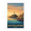 South Stack Lighthouse, Wales - Romantic Coastal Travel Poster of Dramatic Cliffs. Giclee Print on Wrapped Canvas. Wall Art, Home Decor - Coastal & Maritime, Wales 1 Piece Wrapped Canvas Wall Art-1615017719