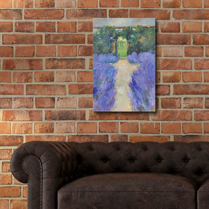  «Lavender Gate» par Jadei, impression murale en verre acrylique, 16 po x 24 po, H 24 po x l 16 po