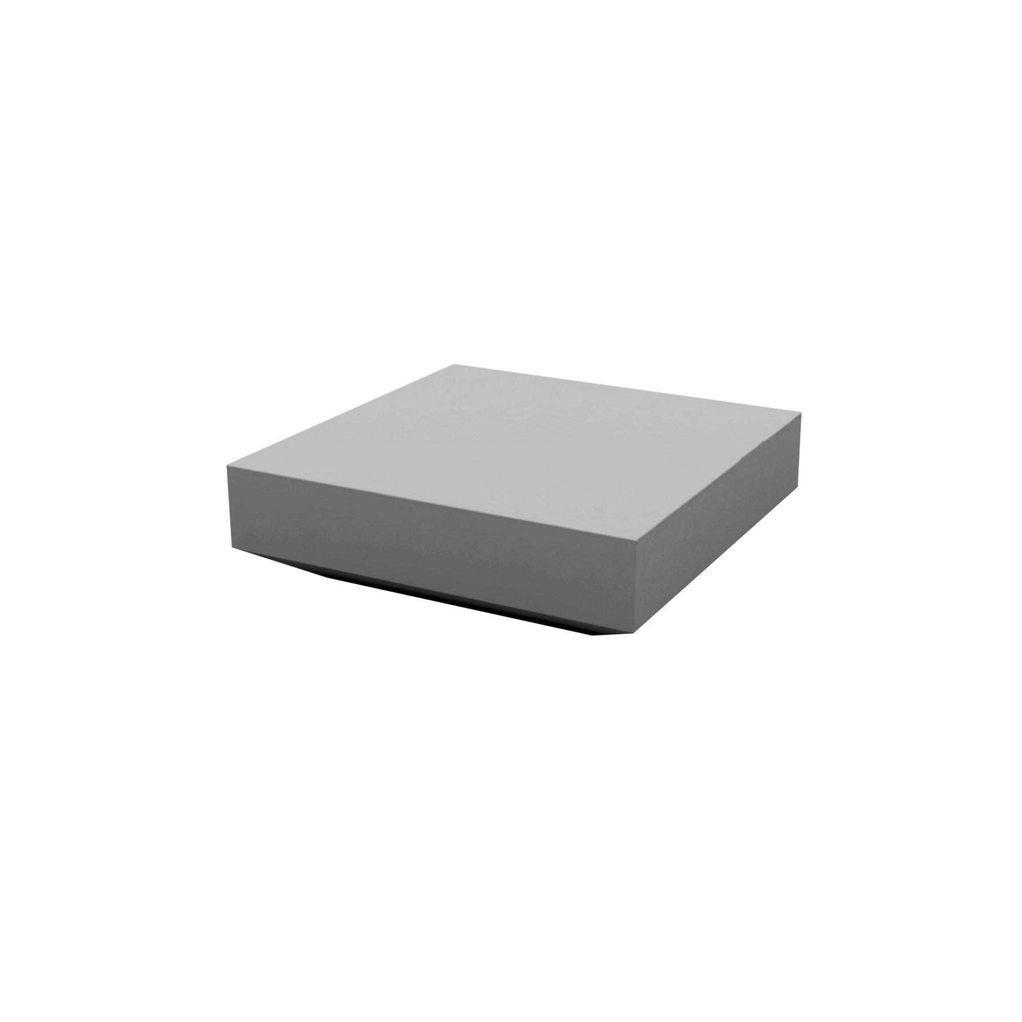 Vela Resin Coffee Table, 39.75" W x 39.75" L x 11.75" H, Steel