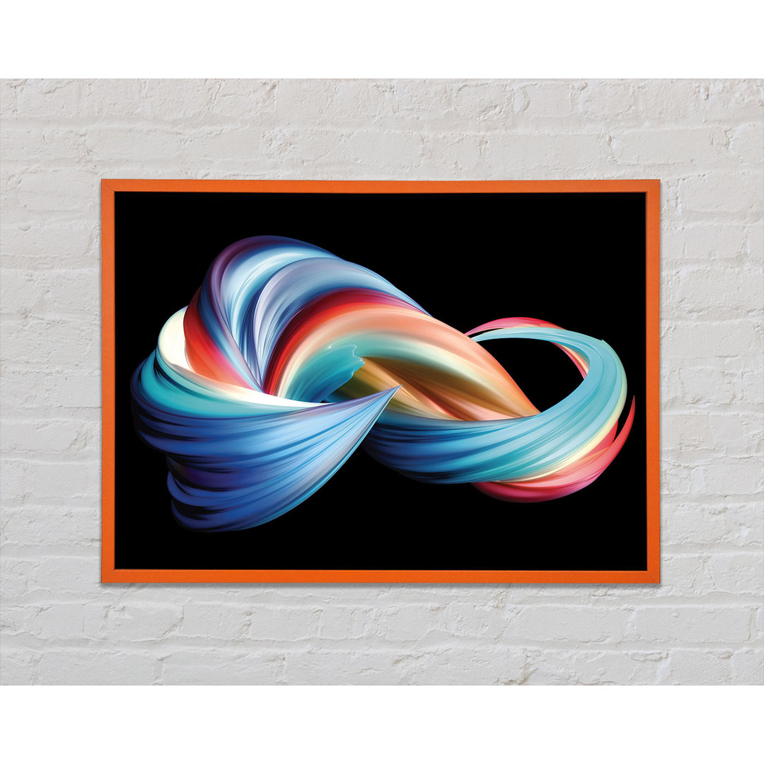 Gerahmtes Leinwandbild Swirling Jet Of Colours