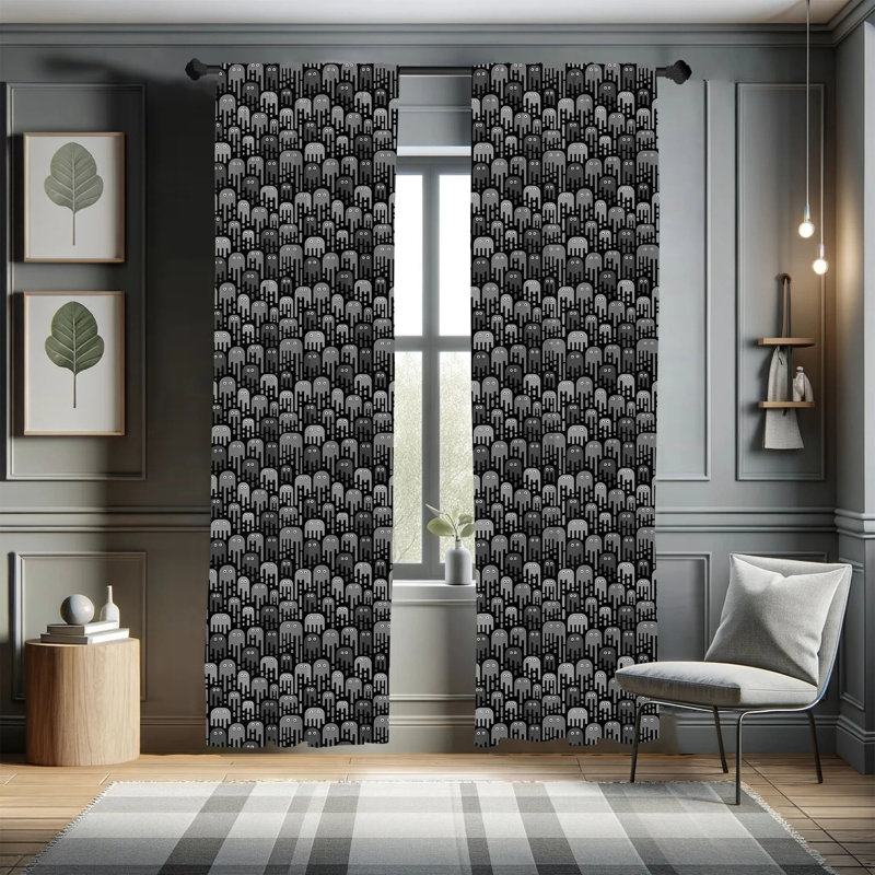 Panneau coulissant semi-diaphane avec passe-tringle Alien, 28 po x 63 po